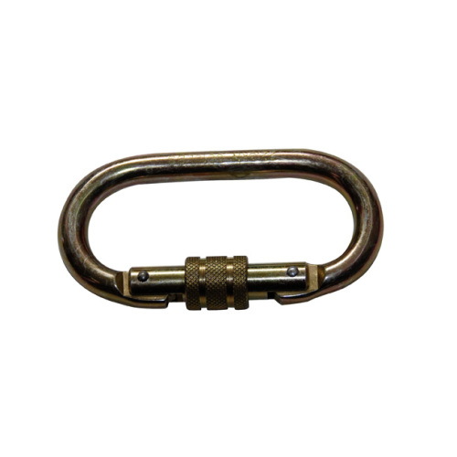 Carabiner with locking screw